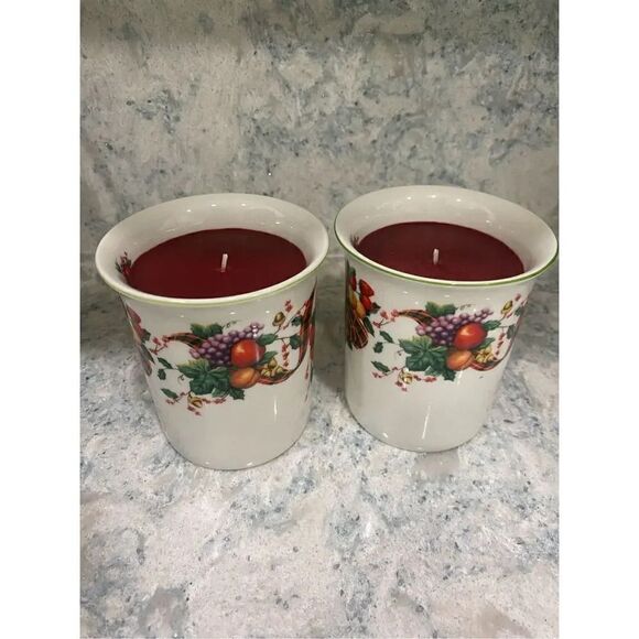 Set of 2 Apple Cinnamon Candle Mugs - Picture 2 of 5